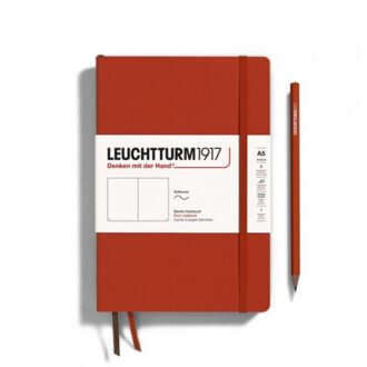 Leuchtturm1917 notitieboek, softcover, medium a5, blanco, vos rood