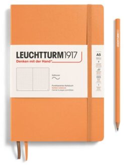 Leuchtturm1917 notitieboek, softcover, medium a5, dotted, abrikoos oranje