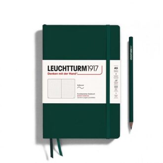 Leuchtturm1917 notitieboek, softcover, medium a5, dotted, bos groen