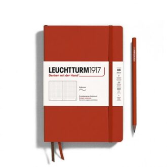 Leuchtturm1917 notitieboek, softcover, medium a5, dotted, vos rood