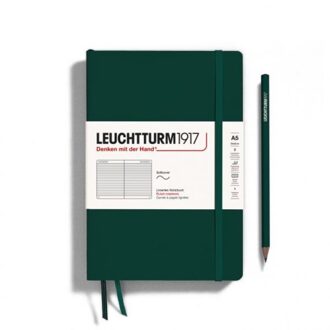 Leuchtturm1917 notitieboek, softcover, medium a5, gelinieerd, bos groen