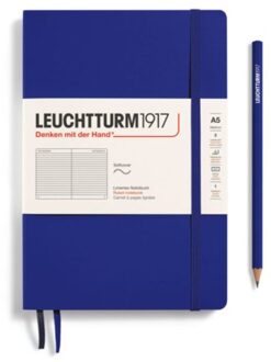 Leuchtturm1917 notitieboek, softcover, medium a5, gelinieerd, ink blauw