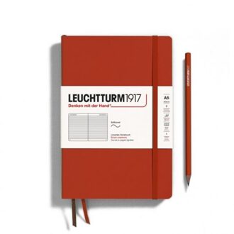 Leuchtturm1917 notitieboek, softcover, medium a5, gelinieerd, vos rood