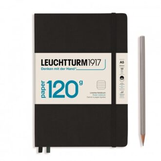 Leuchtturm1917 notitieboekje 120g edition medium a5 gelinieerd zwart