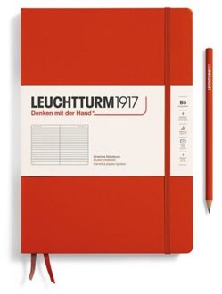 Leuchtturm1917 notitieboekje hardcover composition b5 gelinieerd vos rood