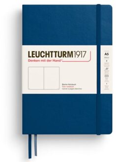 Leuchtturm1917 notitieboekje, hardcover, medium a5, blanco, indigo