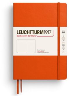 Leuchtturm1917 notitieboekje, hardcover, medium a5, blanco, pumpkin