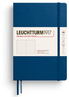 Leuchtturm1917 notitieboekje, hardcover, medium a5, dotted, indigo