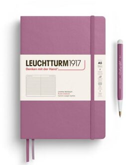 Leuchtturm1917 notitieboekje, hardcover, medium a5, gelinieerd, oud roze