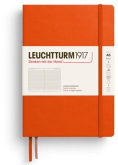 Leuchtturm1917 notitieboekje, hardcover, medium a5, gelinieerd, pumpkin