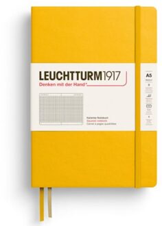 Leuchtturm1917 notitieboekje, hardcover, medium a5, geruit, sunflower