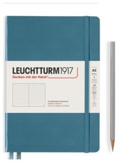 Leuchtturm1917 notitieboekje medium a5 dotted stone blue
