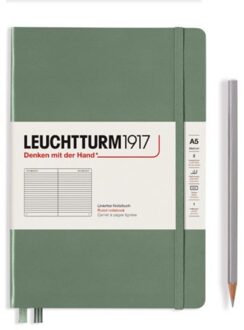 Leuchtturm1917 notitieboekje medium a5 gelinieerd olijfgroen