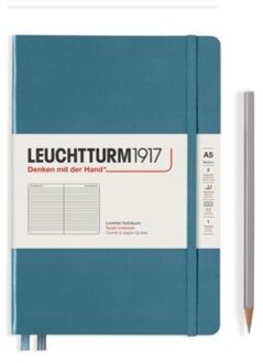 Leuchtturm1917 notitieboekje medium a5 gelinieerd stone blue
