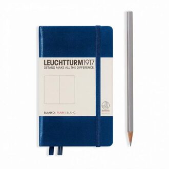 Leuchtturm1917 notitieboekje pocket a6 blanco navy blauw
