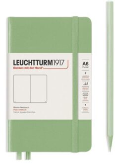 Leuchtturm1917 notitieboekje pocket a6 blanco sage groen