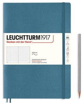Leuchtturm1917 notitieboekje softcover composition b5 dotted steen blauw