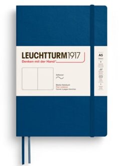 Leuchtturm1917 notitieboekje, softcover, medium a5, blanco, indigo