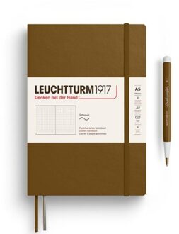 Leuchtturm1917 notitieboekje, softcover, medium a5, dotted, bruin