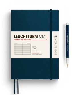 Leuchtturm1917 notitieboekje, softcover, medium a5, gelinieerd, diepzee blauw