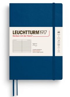 Leuchtturm1917 notitieboekje, softcover, medium a5, gelinieerd, indigo