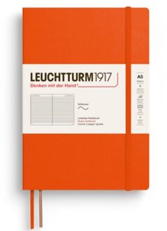 Leuchtturm1917 notitieboekje, softcover, medium a5, gelinieerd, pumpkin