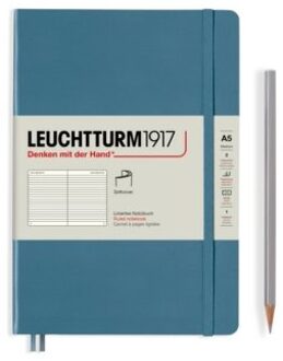 Leuchtturm1917 notitieboekje softcover medium a5 gelinieerd stone blue