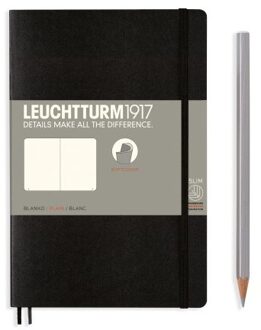 Leuchtturm1917 notitieboekje softcover paperback b6+ blanco zwart
