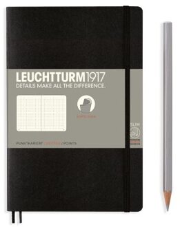 Leuchtturm1917 notitieboekje softcover paperback b6+ dotted zwart