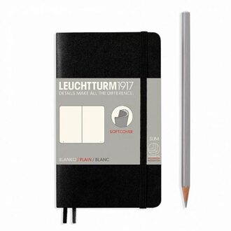 Leuchtturm1917 notitieboekje softcover pocket a6 blanco zwart