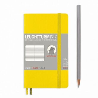 Leuchtturm1917 notitieboekje softcover pocket a6 gelinieerd geel