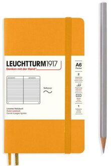 Leuchtturm1917 notitieboekje softcover pocket a6 gelinieerd rising sun