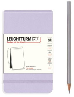 Leuchtturm1917 reporter notepad, hardcover, pocket (a6), blanco, lila