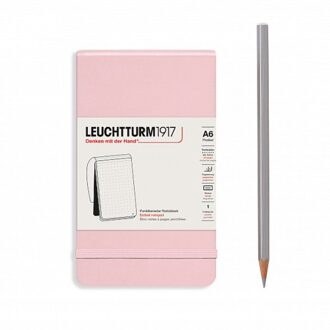 Leuchtturm1917 reporter notepad pocket a6 dotted poeder roze