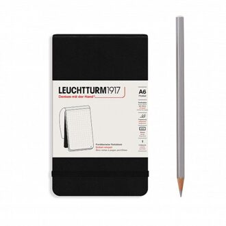 Leuchtturm1917 reporter notepad pocket a6 dotted zwart