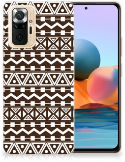 Leuk TPU Backcase Xiaomi Redmi Note 10 Pro Telefoon Hoesje Aztec Brown