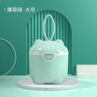 Leuk Varken Handig Melkpoeder Doos Draagbare Baby Fles Voedsel Container Multifunctionele Voeden Servies Voor Kinderen groen