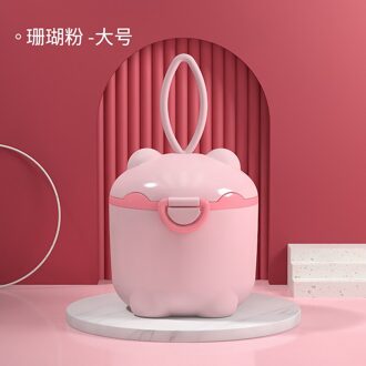 Leuk Varken Handig Melkpoeder Doos Draagbare Baby Fles Voedsel Container Multifunctionele Voeden Servies Voor Kinderen Roze