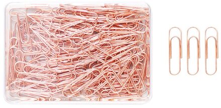 Leuke 28mm rose gouden paperclips 100pcs bookmarks rose gold kantoor accessoires