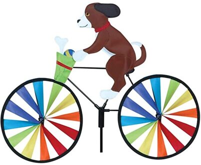 Leuke 3D Dier Op Fiets Windmolen Wind Spinner Hond En Kat Art Animal Wiel Spinner Voor Patio Lawn Yard decor Outdoor Speelgoed TOY12021H03