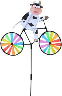 Leuke 3D Dier Op Fiets Windmolen Wind Spinner Pinwheel Huis Tuin Yard Decor Home Decor