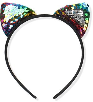 Leuke 8 Kleuren Pailletten Haarband Meisjes Kids Kat Oor Hoofddeksels Glitter Hoofdband Hair Accessoires Chromatic