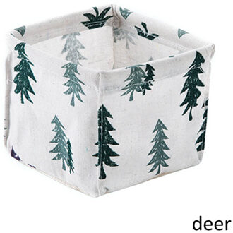 Leuke Afdrukken Waterdichte Multifunctionele Diversen Opbergdoos Opvouwbare Cosmetica Container Desktop Opslag Mand Katoen Linnen hert