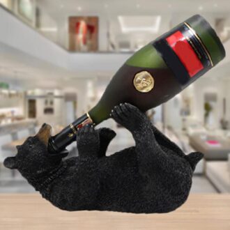Leuke Ainmal Wijn Fles Houder Standbeeld Display Rack Organizer 12x6.5x7.75duim