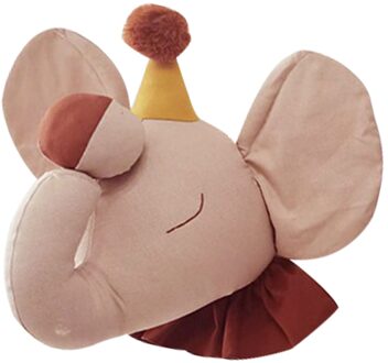 Leuke Animal Olifant Hoofd Gevulde Pluche Pop Kids Meisjes Slaapkamer Muur Opknoping Home Decor Decoratie Opknoping Foto Props
