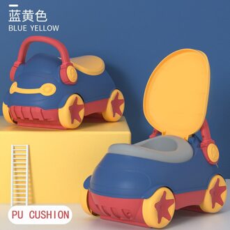 Leuke Auto Baby Wc Kinderpotje Trainer blauw PU cushion