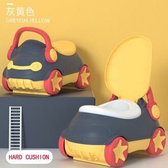 Leuke Auto Baby Wc Kinderpotje Trainer grijs-geel