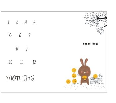 Leuke Baby Baby Milestone Deken Foto Fotografie Prop Voor Bebe Jongen Meisje Achtergrond Doek Kalender Wandelwagen Cover Scheuten Doek