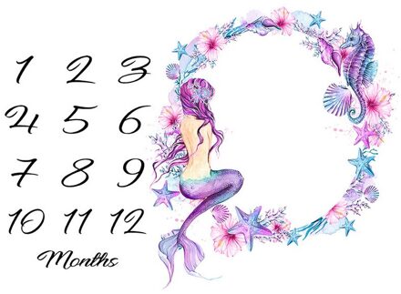 Leuke Baby Baby Milestone Deken Foto Fotografie Prop Voor Bebe Jongen Meisje Achtergrond Doek Kalender Wandelwagen Cover Scheuten Doek