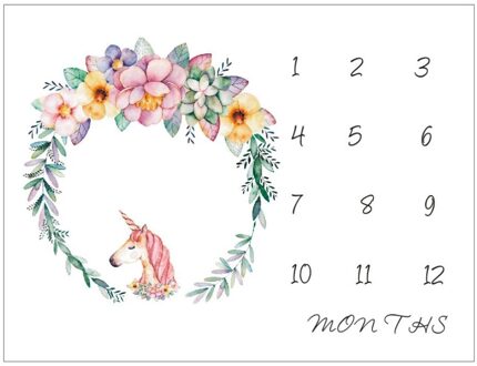 Leuke Baby Baby Milestone Deken Foto Fotografie Prop Voor Bebe Jongen Meisje Achtergrond Doek Kalender Wandelwagen Cover Scheuten Doek